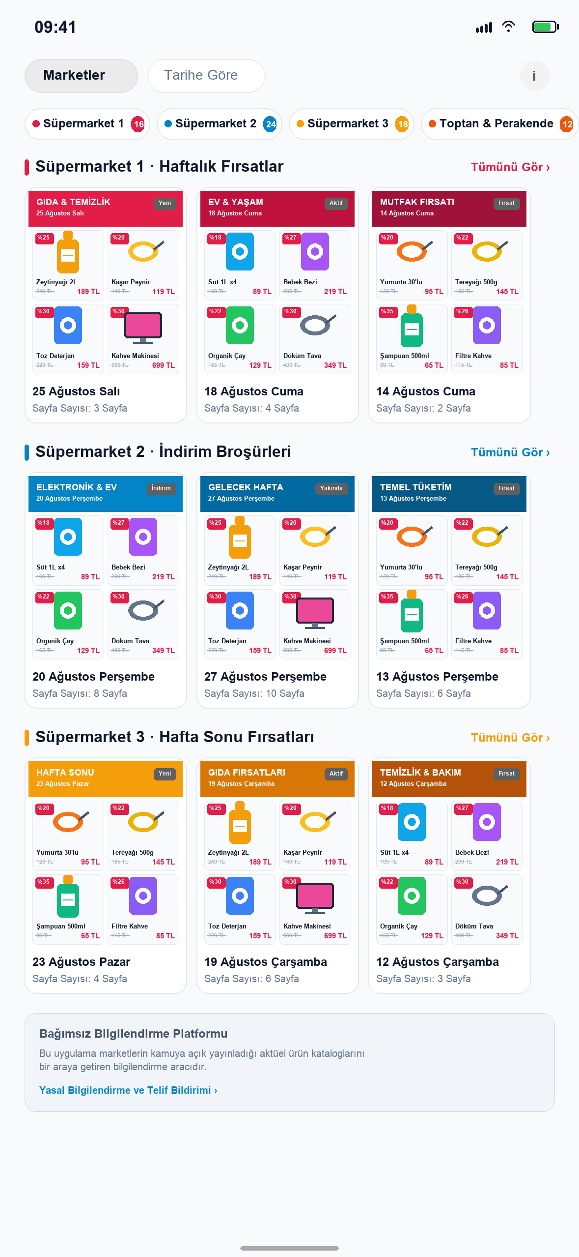 Aktüel Katalog Mobil Ekranı